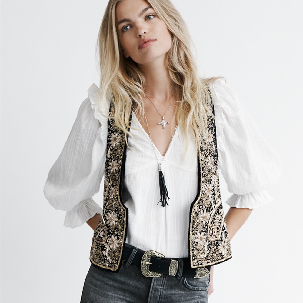 Zara Embellished Beaded Vest